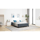 vidaXL Boxrugós ágy matracmal Sötétszürke 160 x 220 cm szövet