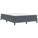 vidaXL Boxrugós ágy matracmal Sötétszürke 160 x 220 cm szövet