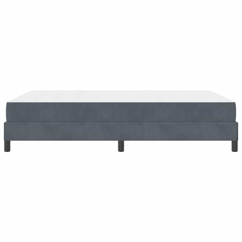 vidaXL Boxrugós ágy matracmal Sötétszürke 160 x 220 cm szövet