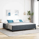 vidaXL Boxrugós ágy matracmal Sötétszürke 200 x 220 cm szövet