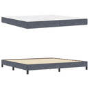 vidaXL Boxrugós ágy matracmal Sötétszürke 200 x 220 cm szövet