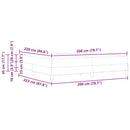vidaXL Boxrugós ágy matracmal Sötétszürke 200 x 220 cm szövet