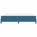 vidaXL Boxrugós ágy matracmal Sötét kék 200 x 220 cm szövet