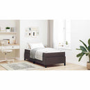 vidaXL Boxrugós ágy Sötét Barna 80 x 200 cm szövet