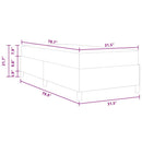 vidaXL Boxrugós ágy Sötét Barna 80 x 200 cm szövet