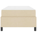 vidaXL Boxrugós ágy Krém és fekete 80 x 200 cm Textil és mérnöki fa