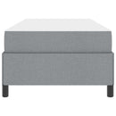 vidaXL Boxrugós ágy Világosszürke 90 x 190 cm szövet