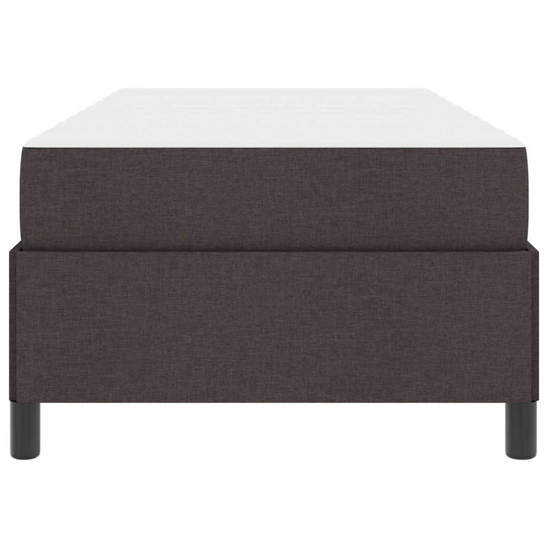 vidaXL Boxrugós ágy Barna és fekete 90 x 190 cm Textil és mérnöki fa