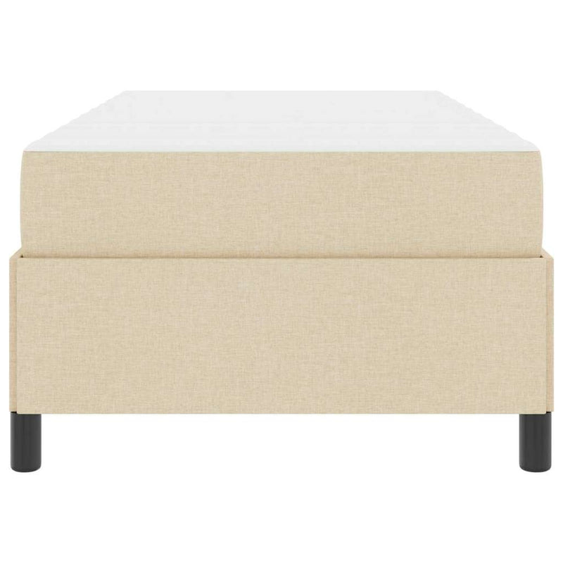 vidaXL Boxrugós ágy Taupe és Fekete 90 x 190 cm Textil és mérnöki fa