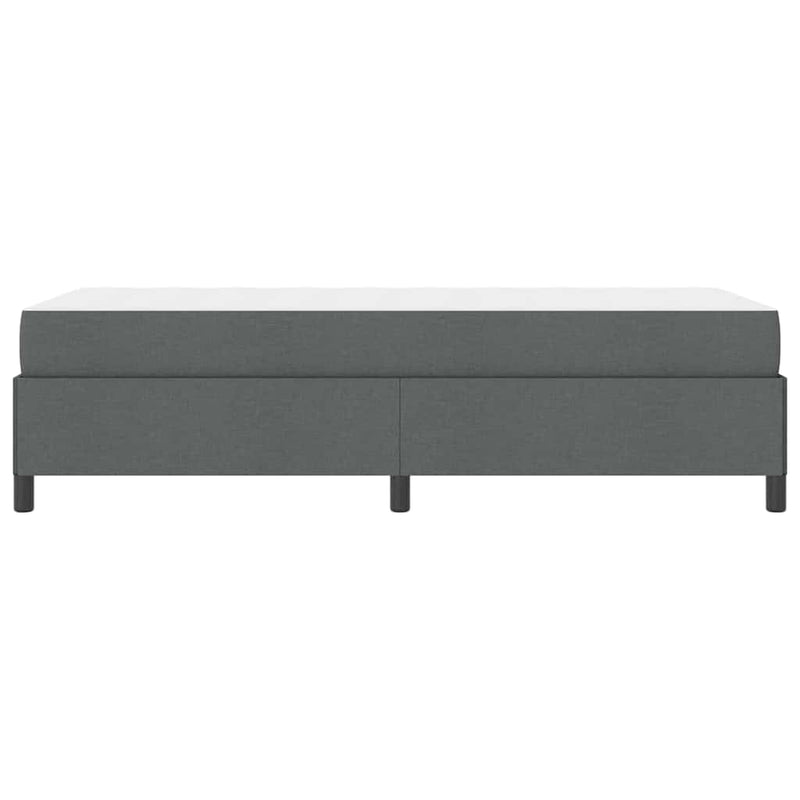 vidaXL Boxrugós ágy Sötétszürke, Fekete 90 x 200 cm Szövet, Mérnöki Fa