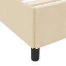 vidaXL Boxrugós ágy Krém 90 x 200 cm szövet