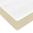 vidaXL Boxrugós ágy Krém 90 x 200 cm szövet