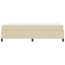 vidaXL Boxrugós ágy Krém 90 x 200 cm szövet