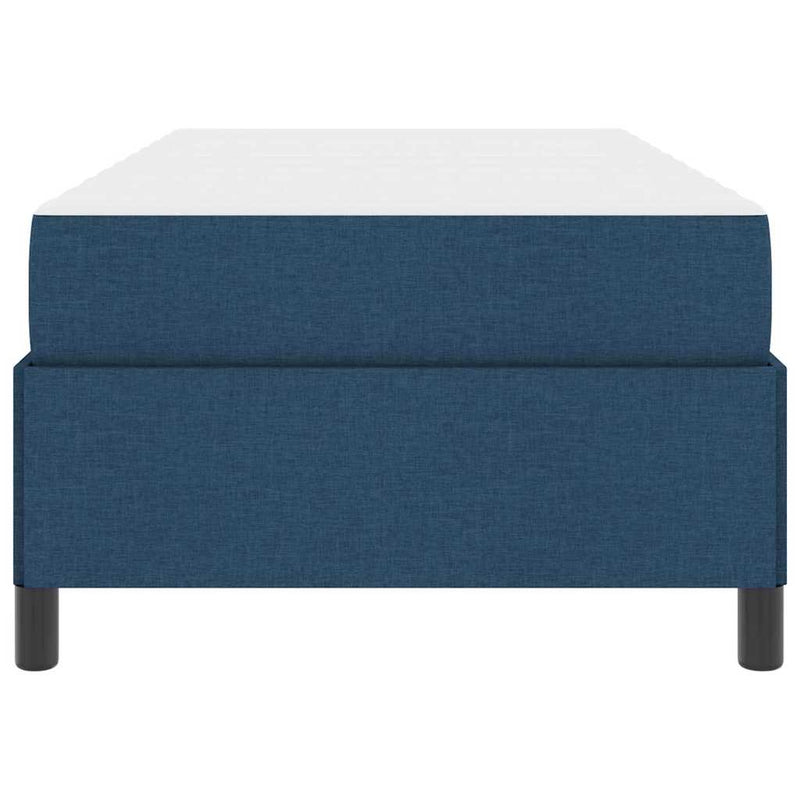 vidaXL Boxrugós ágy Kék, Fekete 90 x 200 cm Szövet, Mérnöki Fa