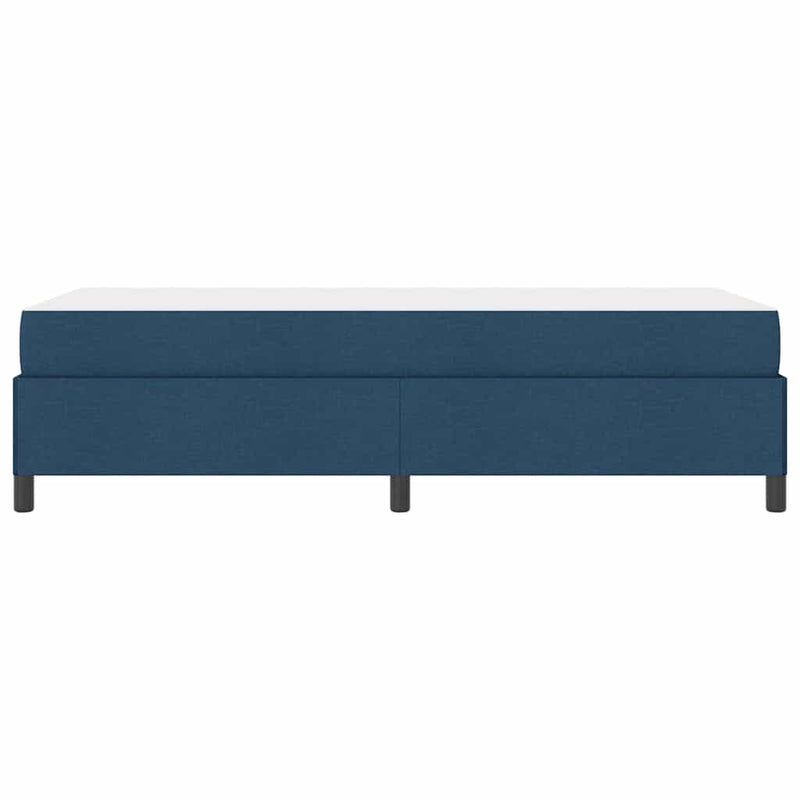 vidaXL Boxrugós ágy Kék és Fekete 90 x 200 cm Textil és mérnöki fa