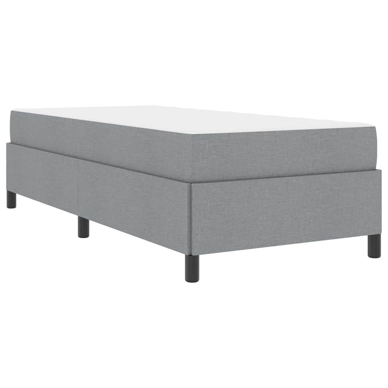vidaXL Boxrugós ágy Világosszürke és fekete 100 x 200 cm