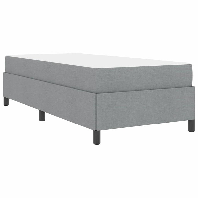 vidaXL Boxrugós ágy Világosszürke és fekete 100 x 200 cm