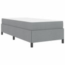 vidaXL Boxrugós ágy Világosszürke 100 x 200 cm szövet