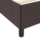 vidaXL Boxrugós ágy Sötét Barna 100 x 200 cm szövet