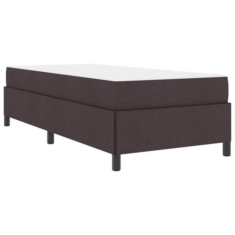 vidaXL Boxrugós ágy Barna 100 x 200 cm Textil és mérnöki fa