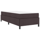 vidaXL Boxrugós ágy Sötét Barna 100 x 200 cm szövet