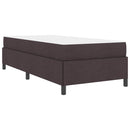 vidaXL Boxrugós ágy Sötét Barna 100 x 200 cm szövet