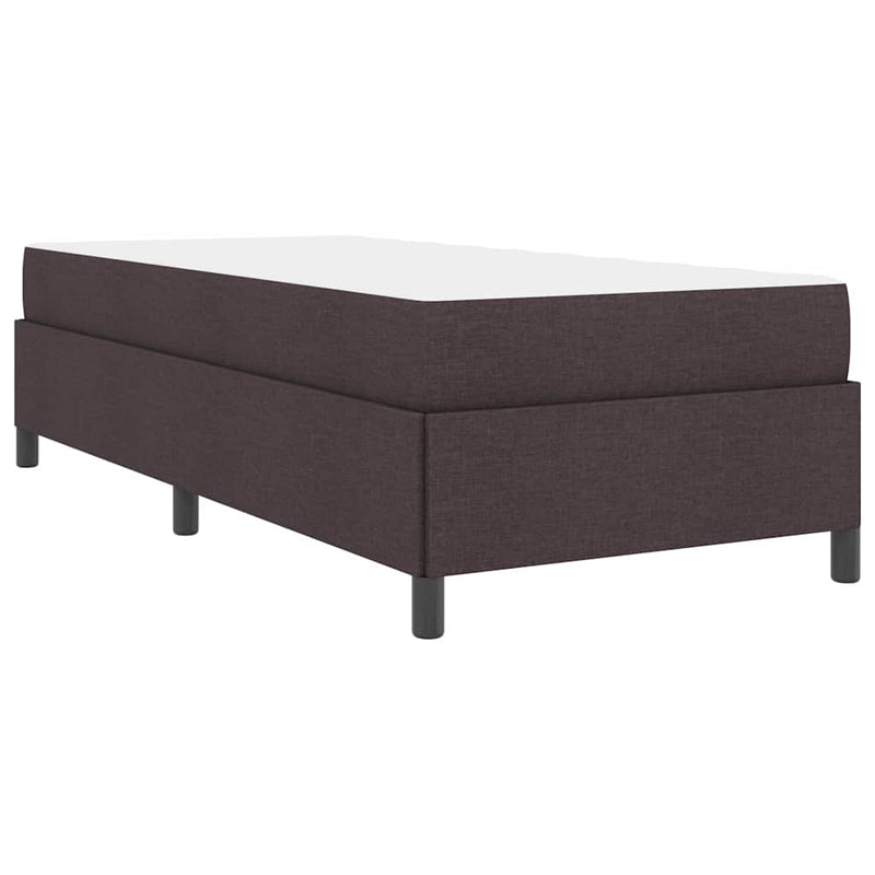 vidaXL Boxrugós ágy Barna 100 x 200 cm Textil és mérnöki fa