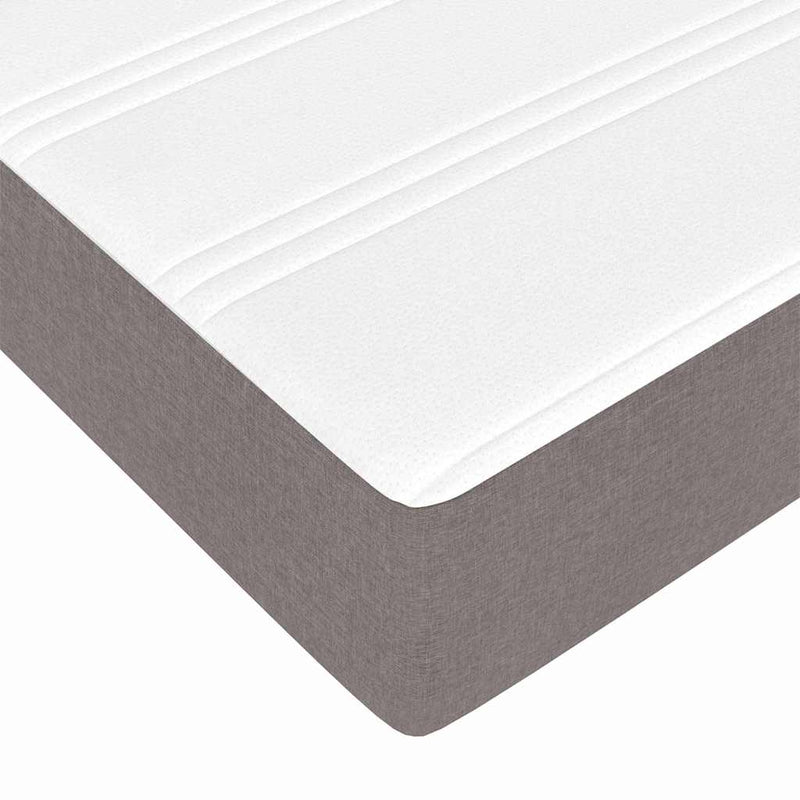 vidaXL Boxrugós ágy Taupe, Fekete 100 x 200 cm Szövet, Mérnöki Fa