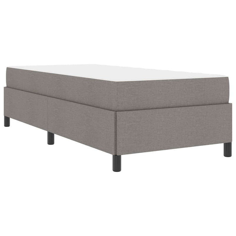 vidaXL Boxrugós ágy Taupe, Fekete 100 x 200 cm Szövet, Mérnöki Fa