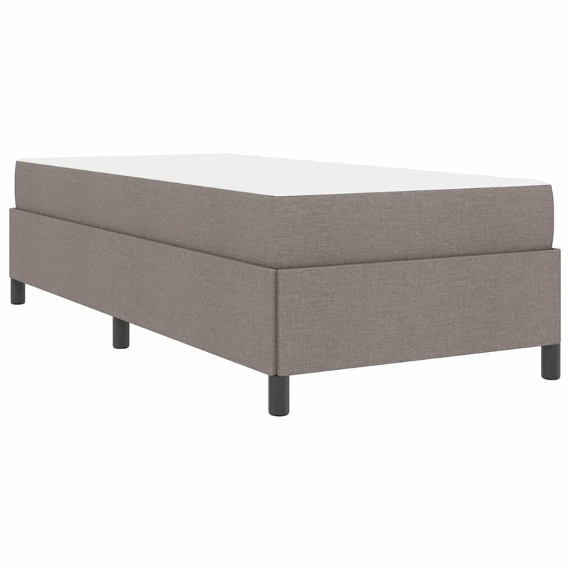 vidaXL Boxrugós ágy Taupe, Fekete 100 x 200 cm Szövet, Mérnöki Fa