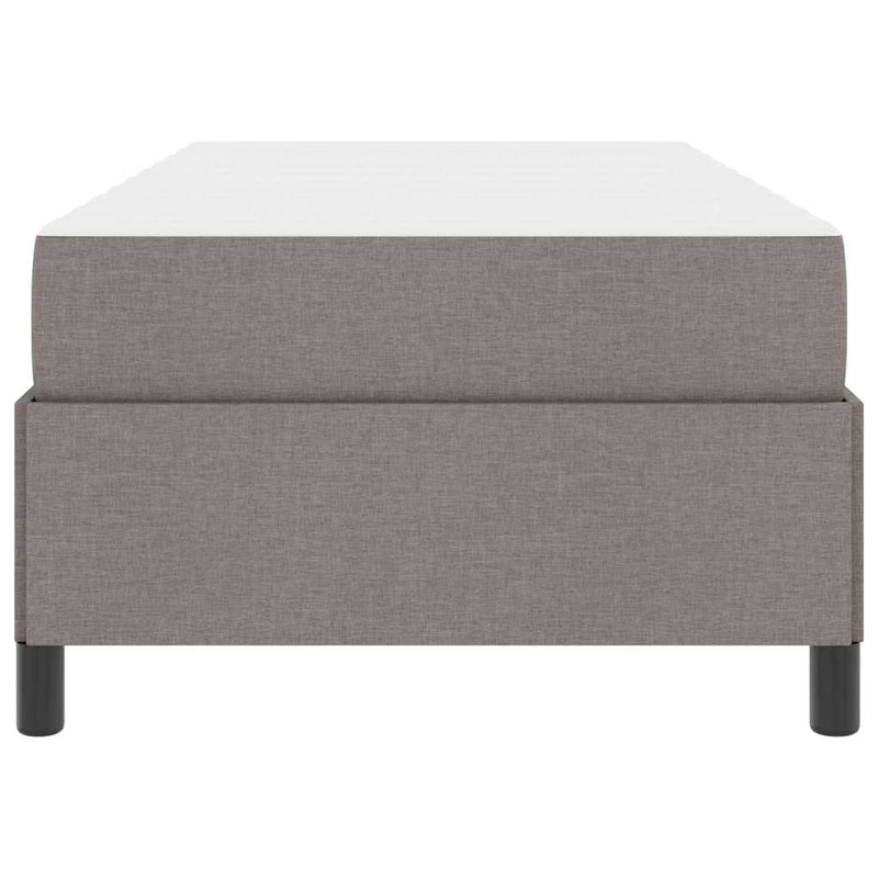 vidaXL Boxrugós ágy Taupe és Fekete 100 x 200 cm Textil és mérnöki fa