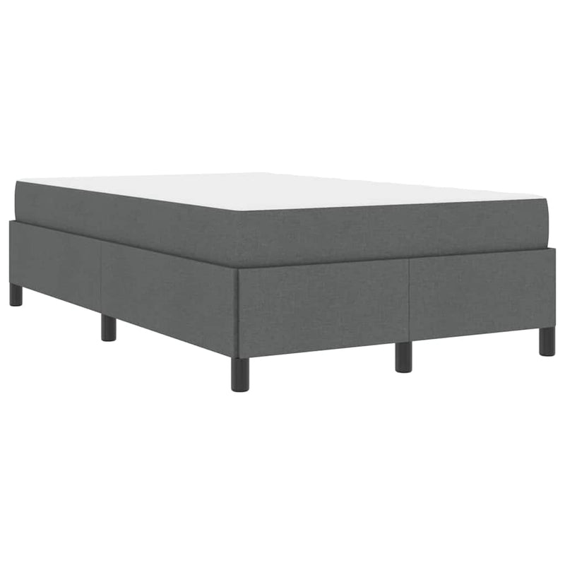 vidaXL Boxrugós ágy Sötétszürke és Fekete 120 x 190 cm