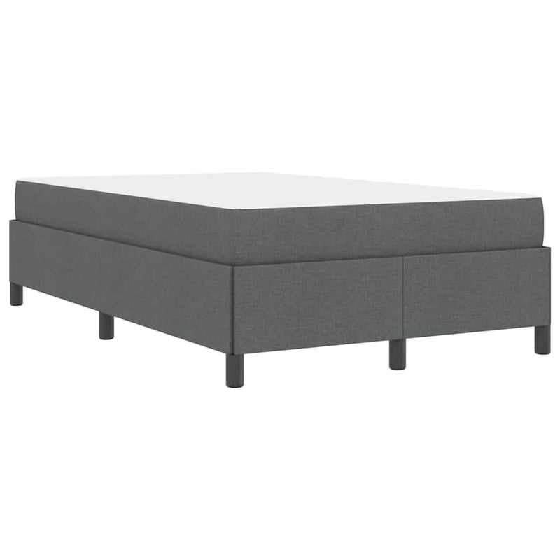 vidaXL Boxrugós ágy Sötétszürke és Fekete 120 x 190 cm