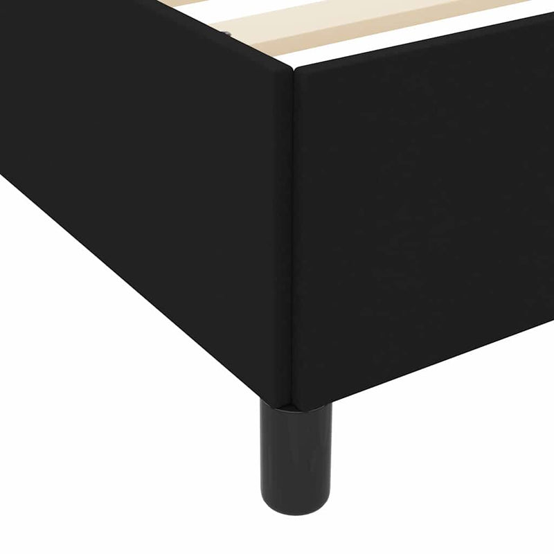 vidaXL Boxrugós ágy Fekete 120 x 190 cm Szövet, Mérnöki Fa