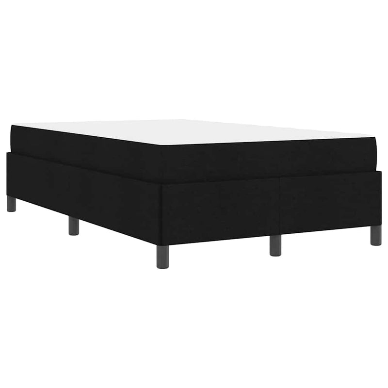 vidaXL Boxrugós ágy Fekete 120 x 190 cm Szövet, Mérnöki Fa