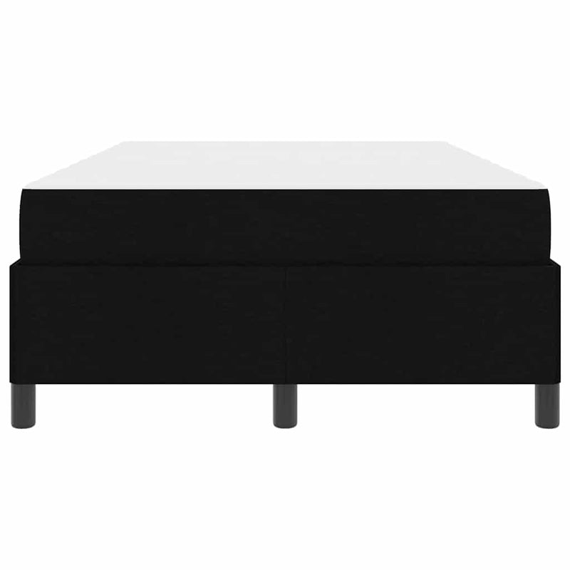 vidaXL Boxrugós ágy Fekete 120 x 190 cm Szövet, Mérnöki Fa