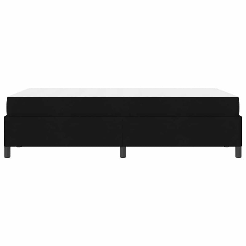vidaXL Boxrugós ágy Fekete 120 x 190 cm Szövet, Mérnöki Fa