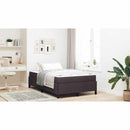 vidaXL Boxrugós ágy Sötét Barna 120 x 190 cm szövet