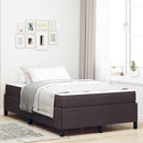 vidaXL Boxrugós ágy Sötét Barna 120 x 190 cm szövet