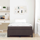 vidaXL Boxrugós ágy Sötét Barna 120 x 190 cm szövet