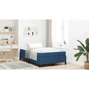 vidaXL Boxrugós ágy Kék 120 x 190 cm szövet