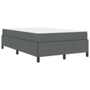 vidaXL Boxrugós ágy Sötétszürke 120 x 200 cm szövet