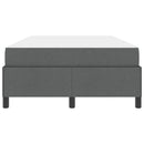 vidaXL Boxrugós ágy Sötétszürke és Fekete 120 x 200 cm