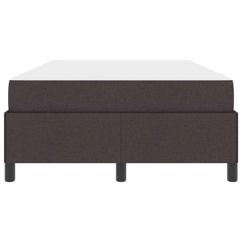 vidaXL Boxrugós ágy Barna 120 x 200 cm Textil és mérnöki fa