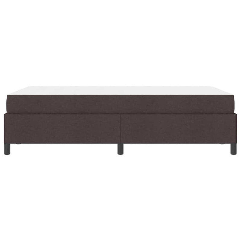 vidaXL Boxrugós ágy Barna 120 x 200 cm Textil és mérnöki fa