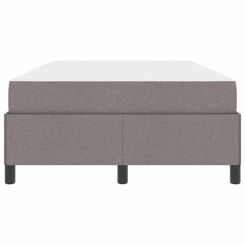 vidaXL Boxrugós ágy Taupe és Fekete 120 x 200 cm Textil és mérnöki fa