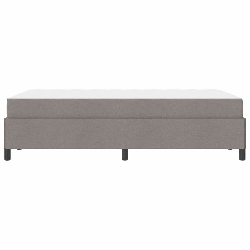 vidaXL Boxrugós ágy Taupe és Fekete 120 x 200 cm Textil és mérnöki fa