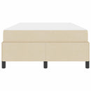 vidaXL Boxrugós ágy Krém 120 x 200 cm szövet