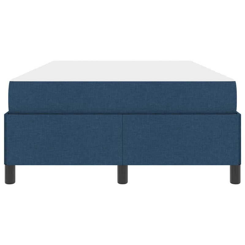vidaXL Boxrugós ágy Kék és Fekete 120 x 200 cm Textil és mérnöki fa