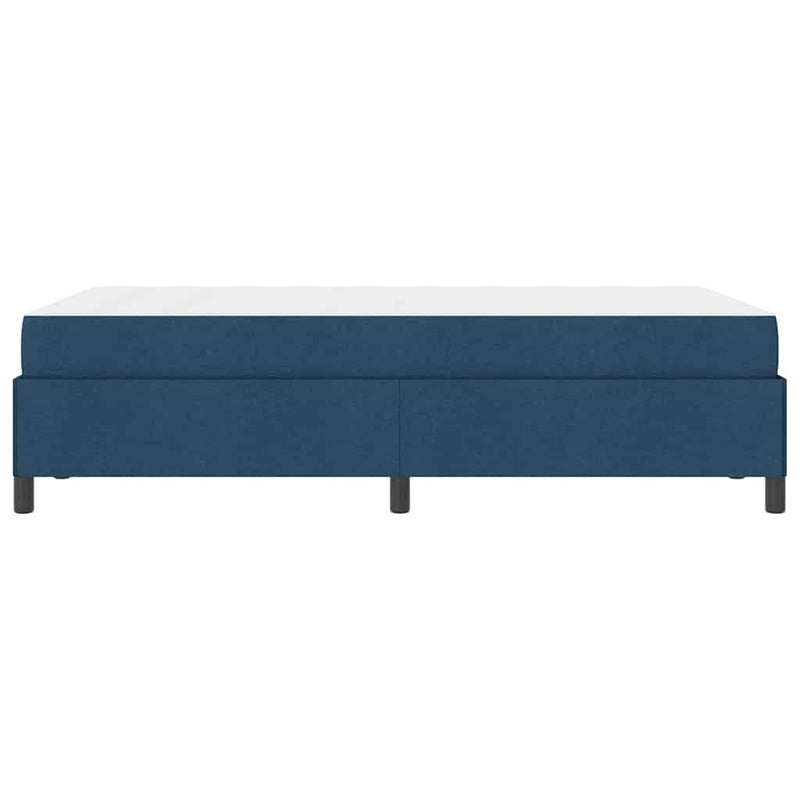 vidaXL Boxrugós ágy Kék és Fekete 120 x 200 cm Textil és mérnöki fa